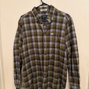 Matix Clothing Company Olive and Charcoal Plaid Shirt